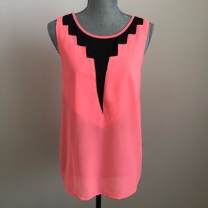 Ally Neon Pink Cutout Blouse